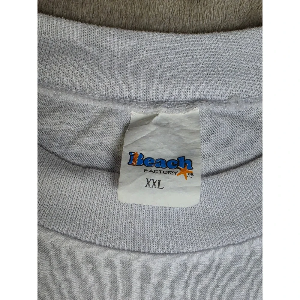 Beach Factory Acapulco Beach Mexico Graphic T-Shirt White Blue Mens XXL Vintage